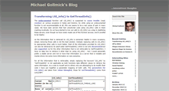 Desktop Screenshot of blog.gollmick.de